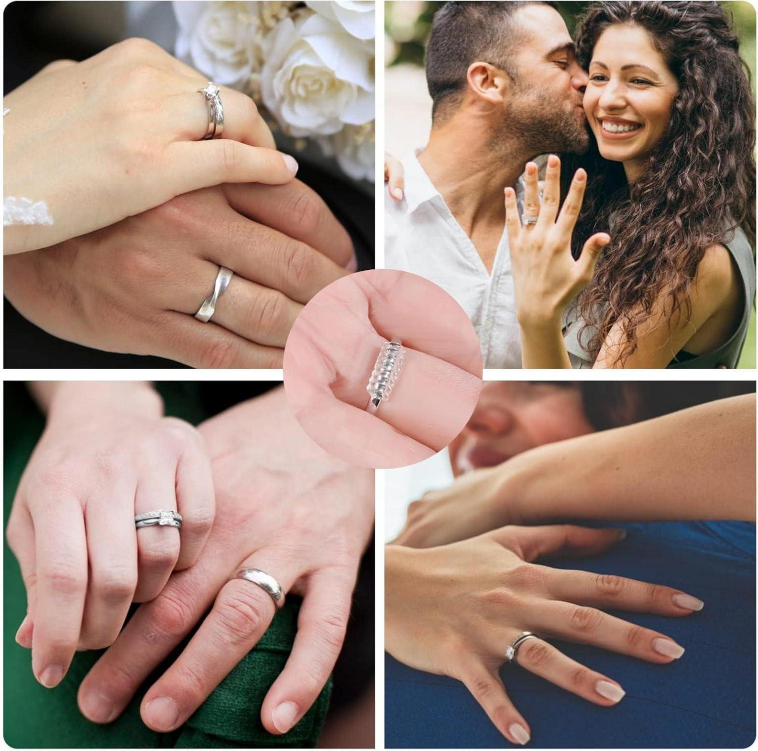 Anpro Transparentes Ringgrößenverstellung Set - 15-teilig, für lose Ringe (2 mm/3