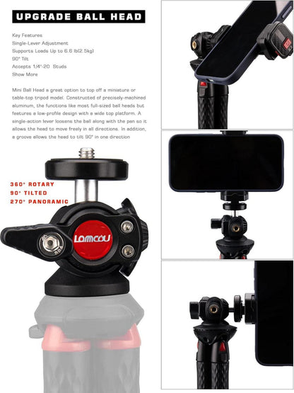 Lammcou Wildkamera Stativ Mini Flexibles Fotostativ Tripod
