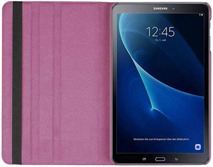 Lila Tablet Hülle für Samsung Tab A6 10.1 360°Drehung Standfunktion PU Cover