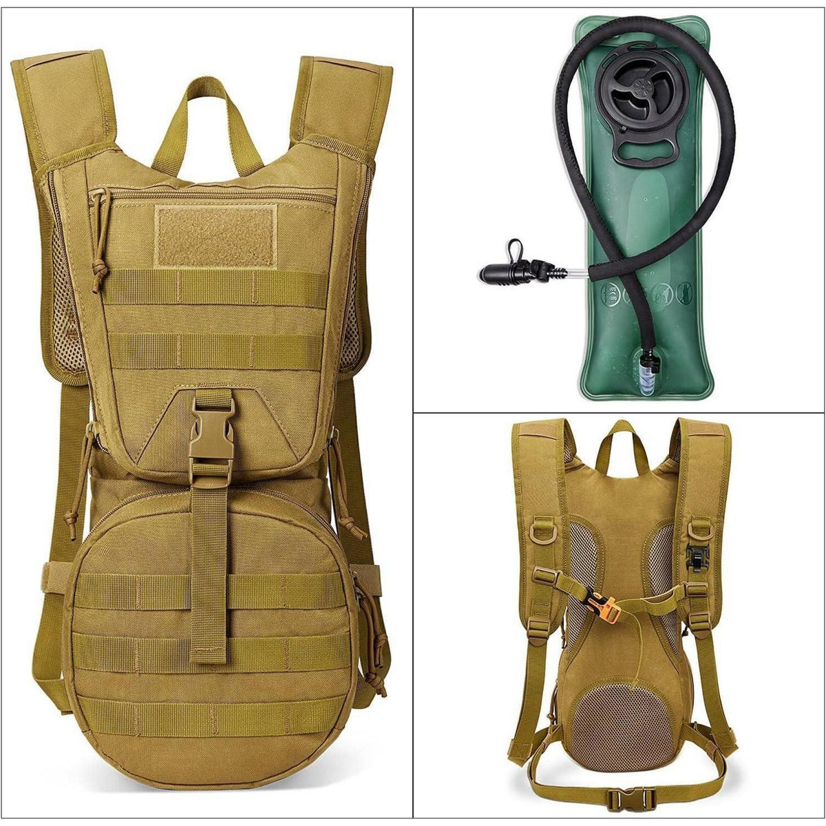 Militär Trinkrucksack mit 3L Trinkblase für Outdoor-Aktivitäten