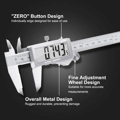 Messschieber Digitale Schieblehre Edelstahl Messlehre 150 mm Display
