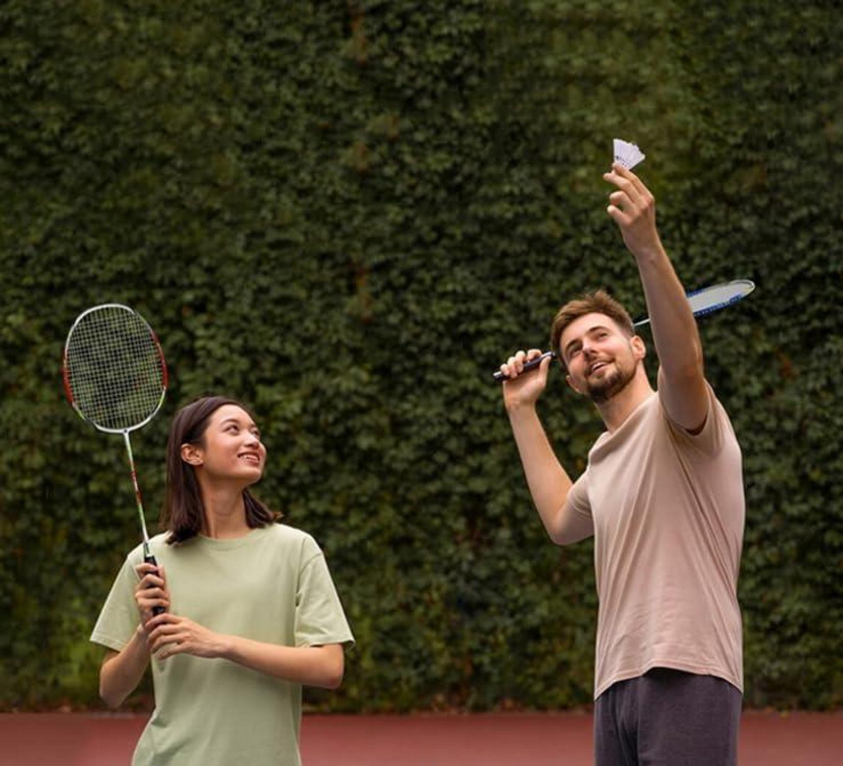 Badminton Set Graphit Profi Federballschläger