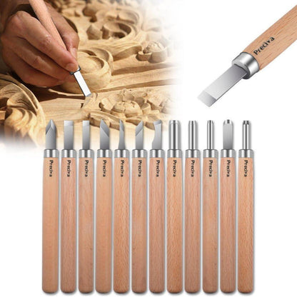 Schnitzwerkzeug 12er Set Holz Schnitzmesser Schnitzmesser