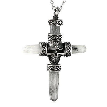 Herren Kreuz Halskette Edelstahl Vintage Retro Geschenk