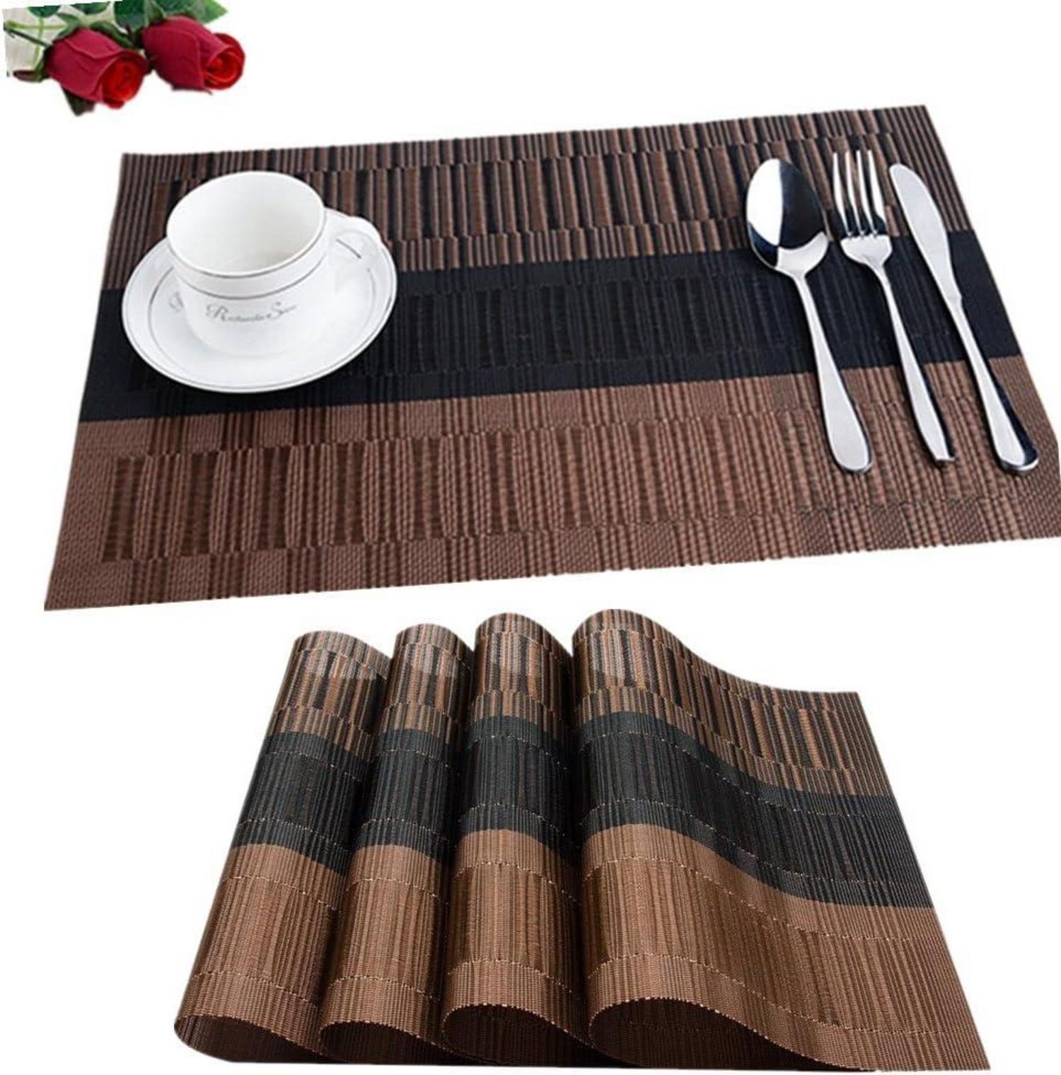 Stilvolle PVC Platzsets 6er Set 30x45cm Rutschfest Abwaschbar