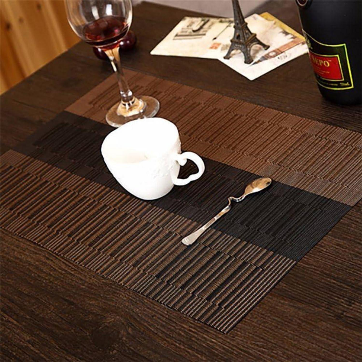Stilvolle PVC Platzsets 6er Set 30x45cm Rutschfest Abwaschbar