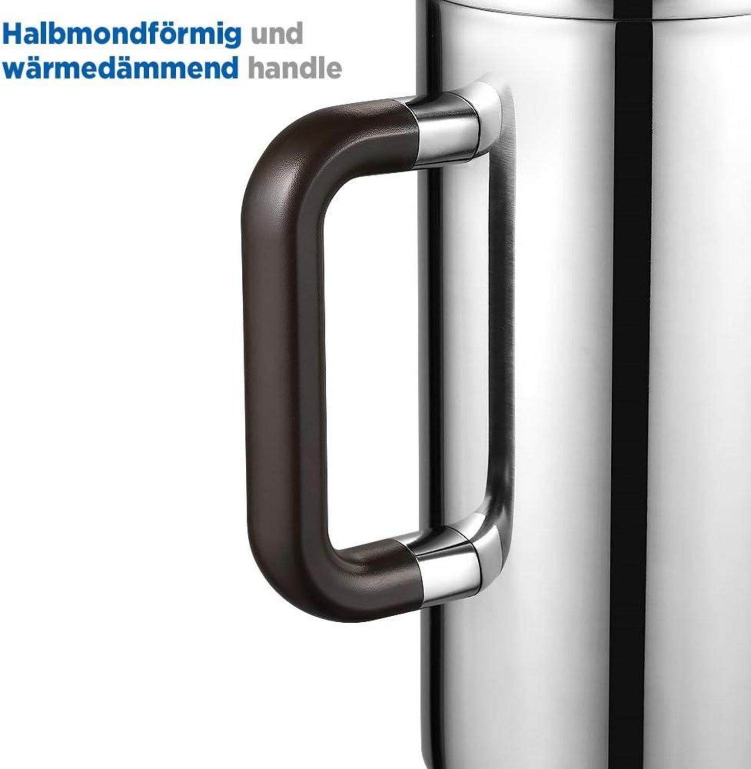 French Press Kaffeebereiter 1.5L Doppelwandiger Edelstahl 3 Filter