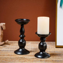 Schwarzer Eisen Retro Kerzenständer Set für Hausdekoration