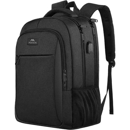 Business Laptop Rucksack 15,6 Zoll USB Ladeanschluss Schwarz