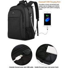 Business Laptop Rucksack 15,6 Zoll USB Ladeanschluss Schwarz