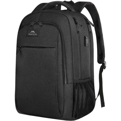 Business Laptop Rucksack 15,6 Zoll USB Ladeanschluss Schwarz