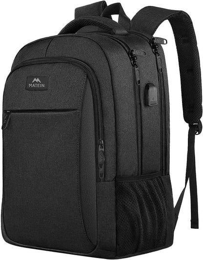 Business Laptop Rucksack 15,6 Zoll USB Ladeanschluss Schwarz
