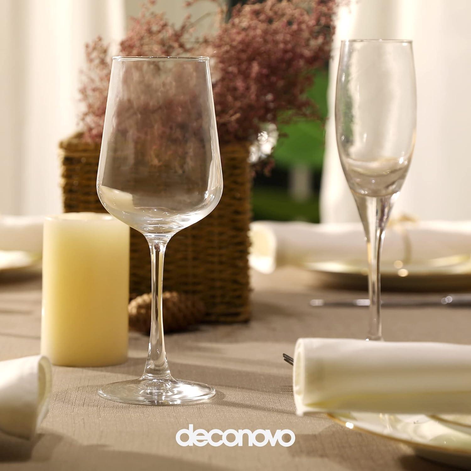 Deconovo Leinenoptik Tischdecke Wasserabweisend 140x240 Taupe