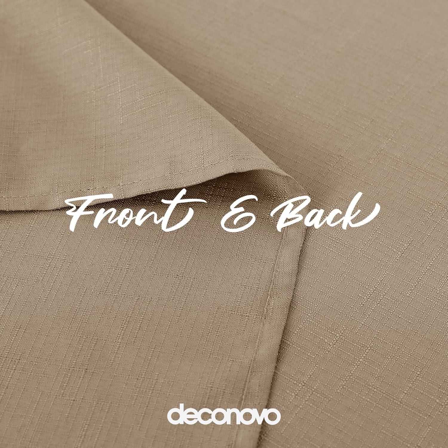 Wasserabweisende Tischdecke Leinenoptik Lotuseffekt 140x240 cm Taupe