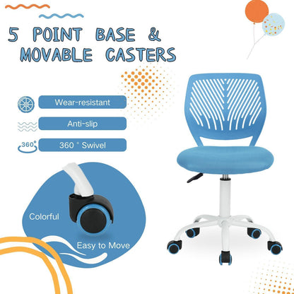 Homy Casa Verstellbarer Ergonomischer Bürostuhl Blau