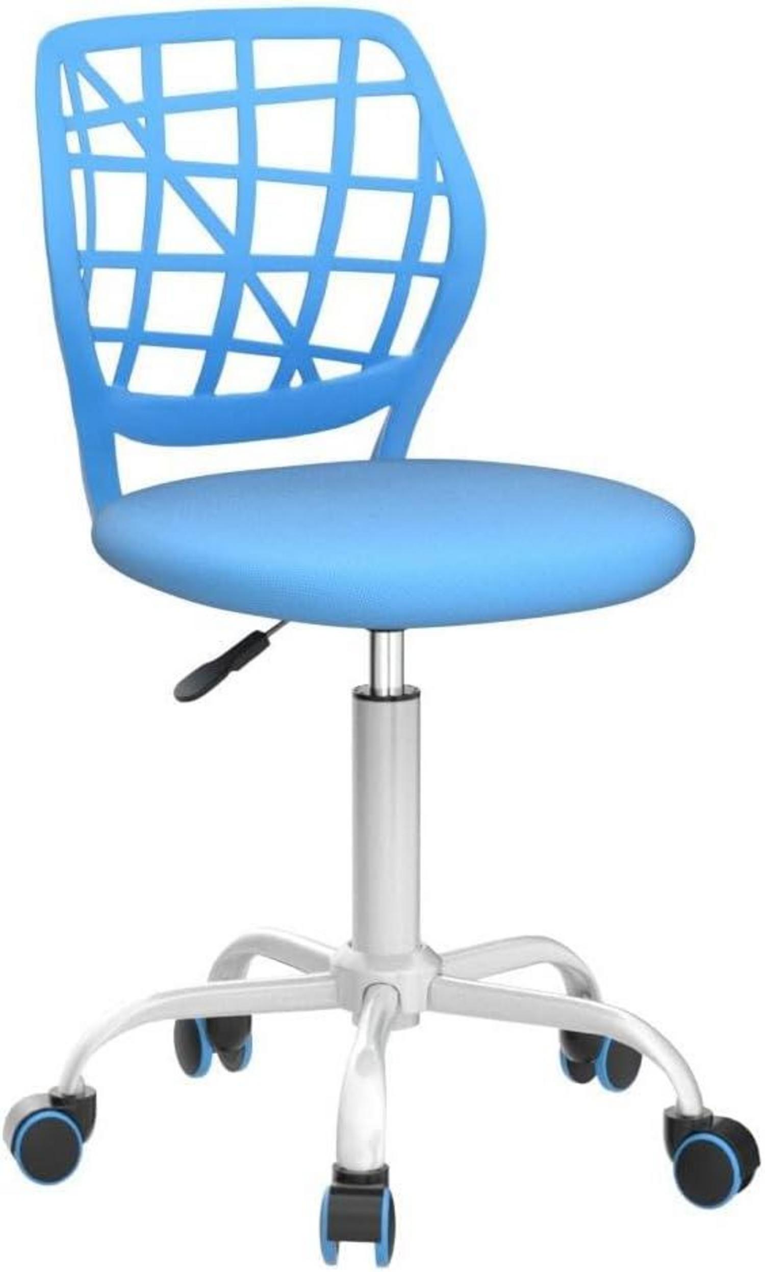 Homy Casa Bürostuhl Ergonomischer Arbeitsstuhl Stoffsitz Blau