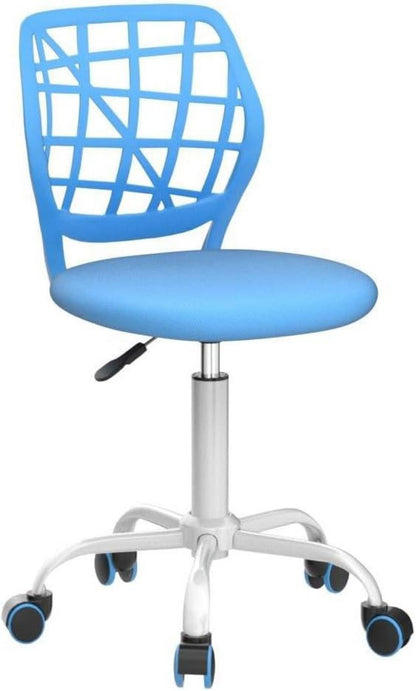 Homy Casa Bürostuhl Ergonomischer Arbeitsstuhl Stoffsitz Blau