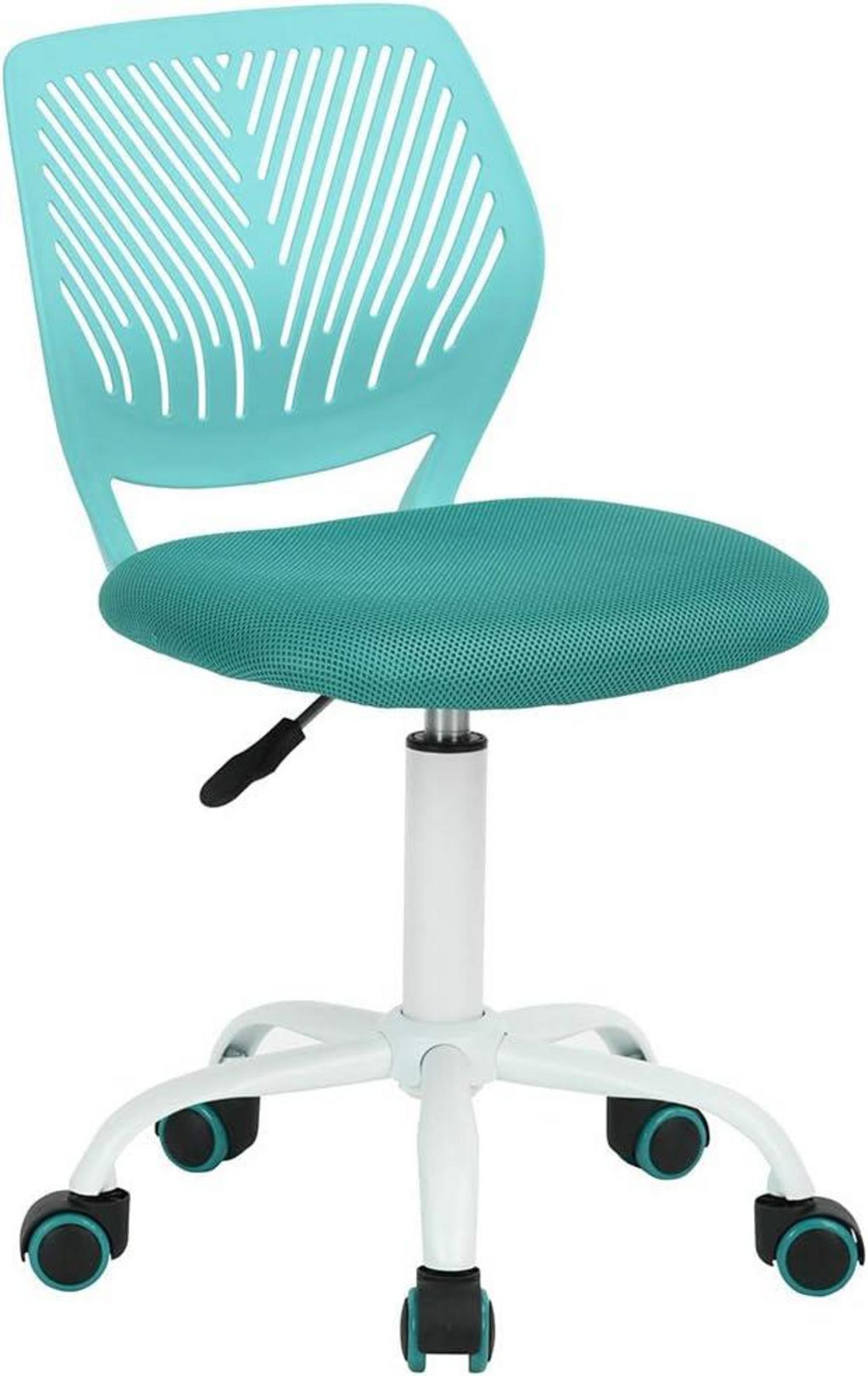 Ergonomischer Schreibtischstuhl Stoff Sitz Türkis Grün verstellbar dre