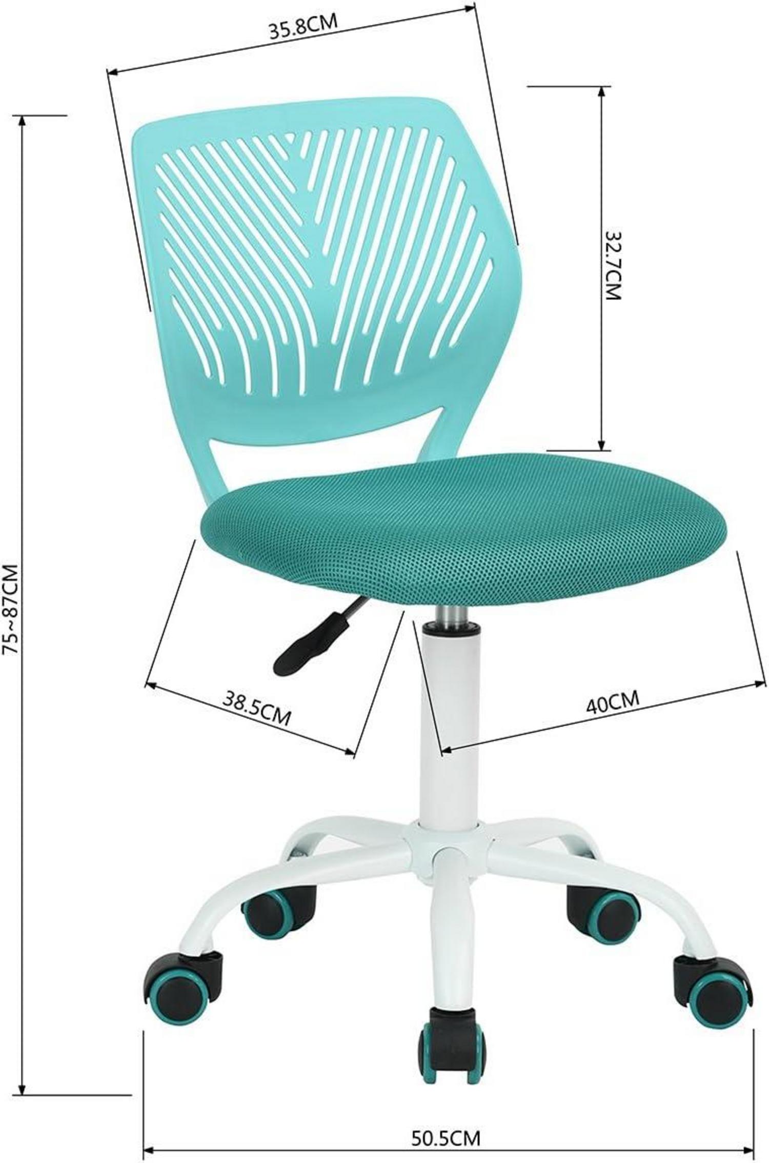 Ergonomischer Schreibtischstuhl Stoff Sitz Türkis Grün verstellbar dre