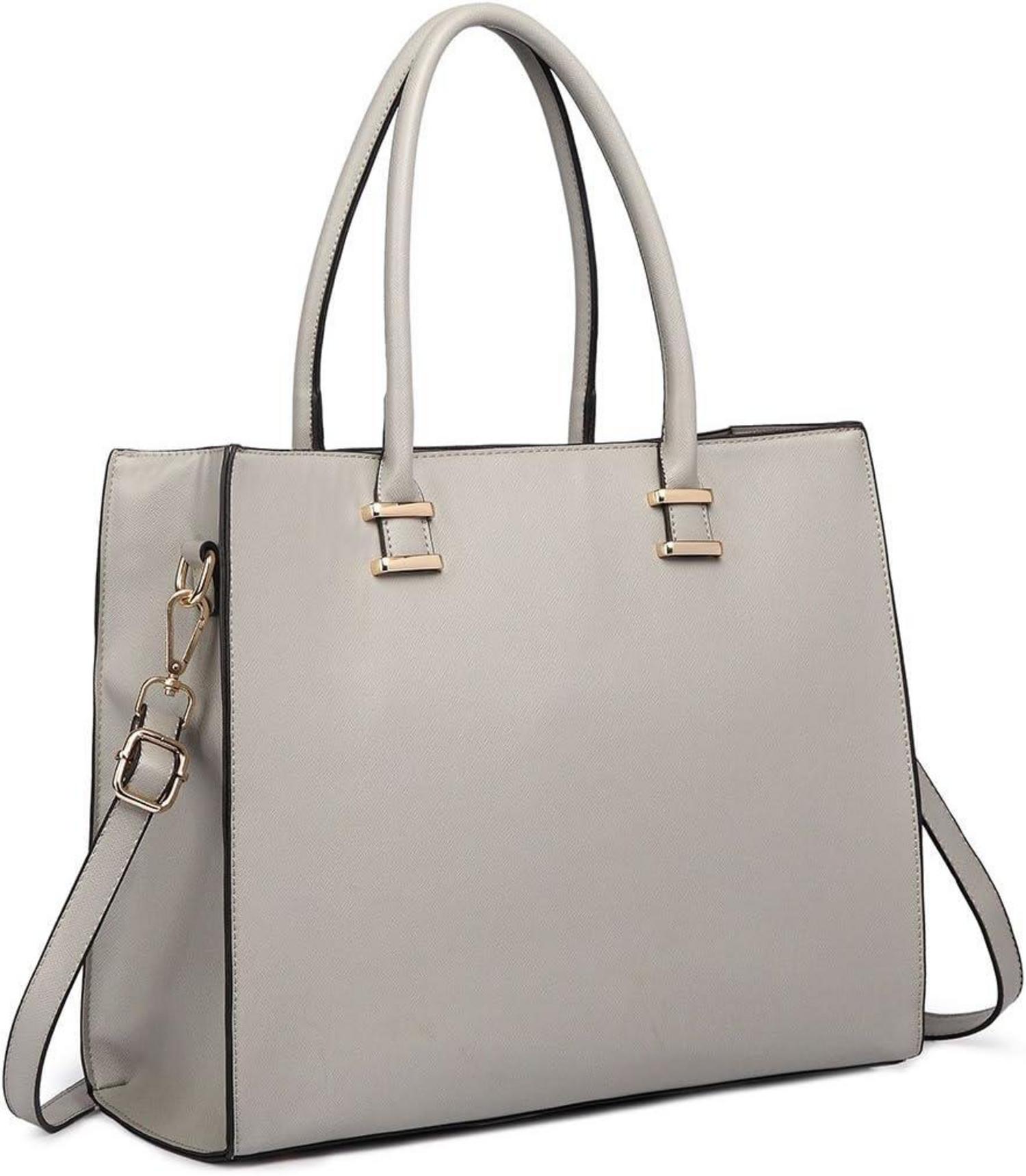 Umhängetasche Damen Aktentasche Handtasche Schultertasche Tasche Grau