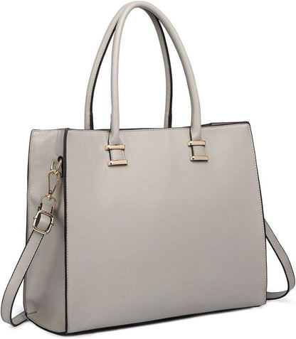 Umhängetasche Damen Aktentasche Handtasche Schultertasche Tasche Grau