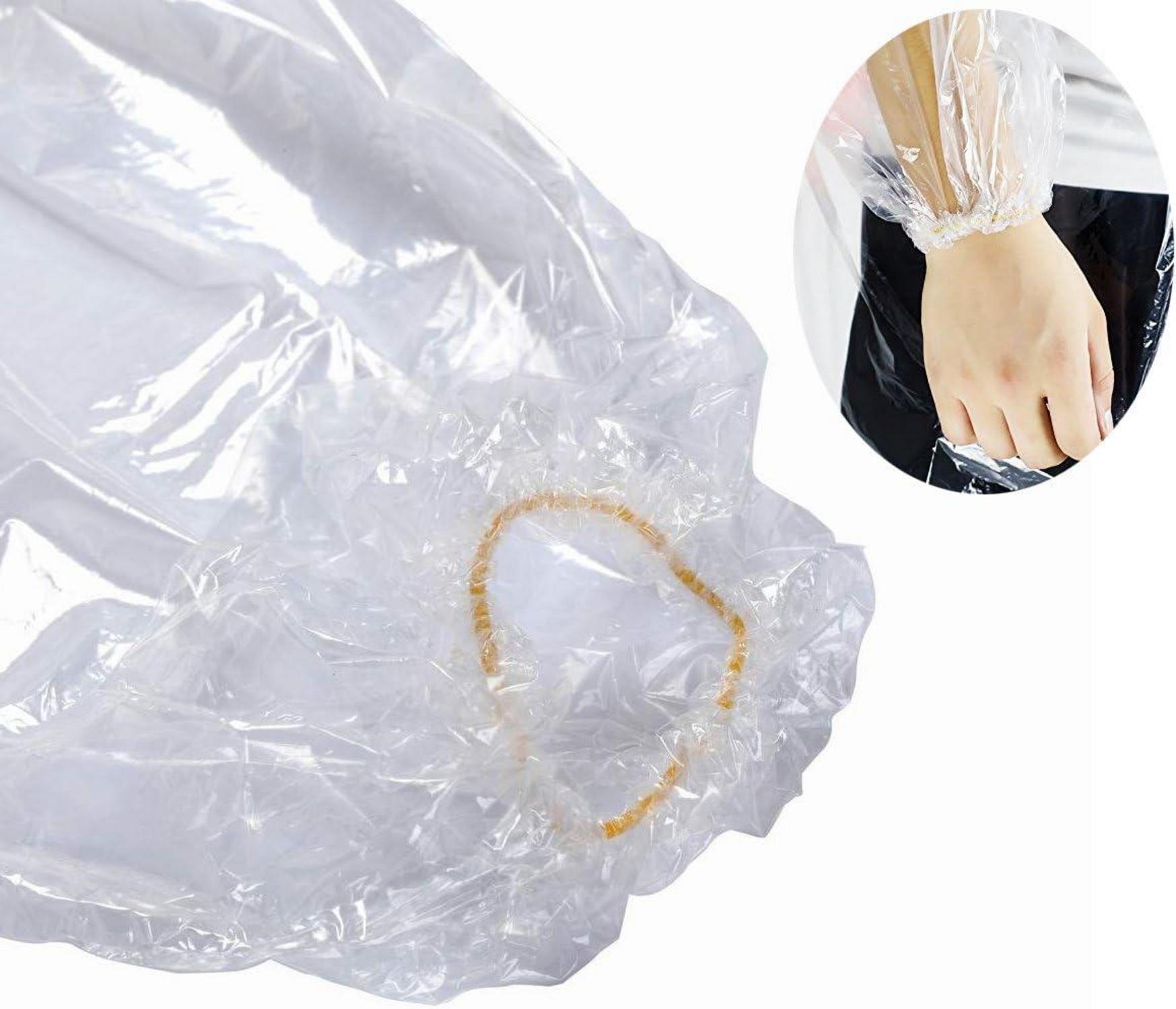 Einweg Regenponcho Transparent 5 Stück Kapuze Regencape
