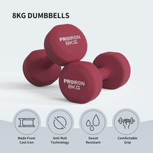 PROIRON Neopren Kurzhantel Set 2er-Set 2x8KG für Frauen
