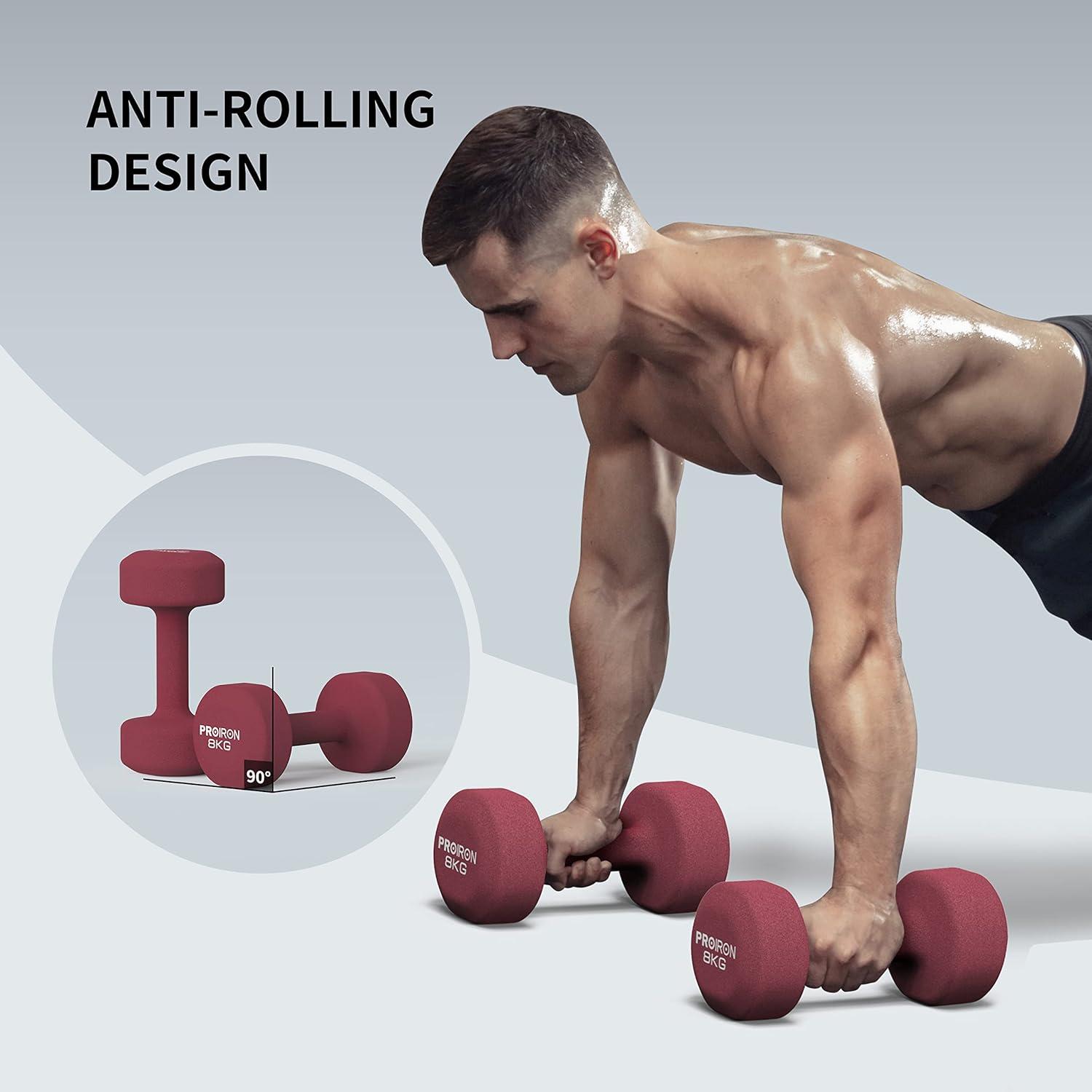 Neopren Kurzhantelset 2er-Set 8KG für Frauen Gymnastik Yoga Pilates Kinder