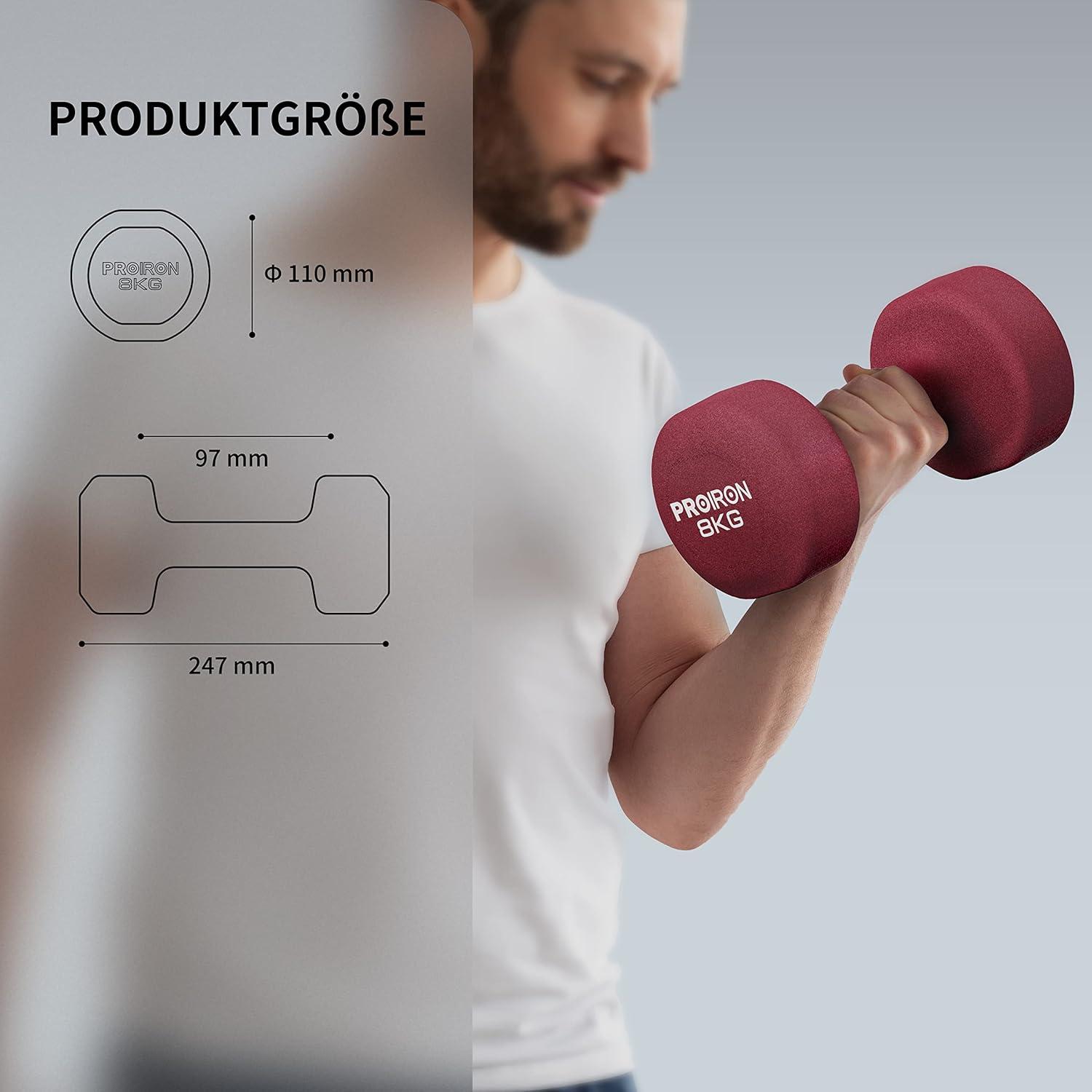 Neopren Kurzhanteln Set Damen Yoga Gymnastik Pilates Kinder 2x8KG
