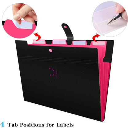 Fächermappe A4 Dokumentenmappe Erweiterbar Tragbar