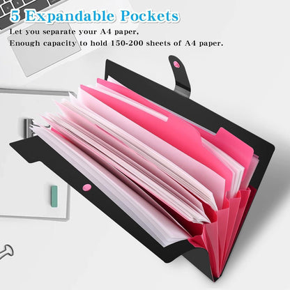 Fächermappe A4 Dokumentenmappe Erweiterbar Tragbar
