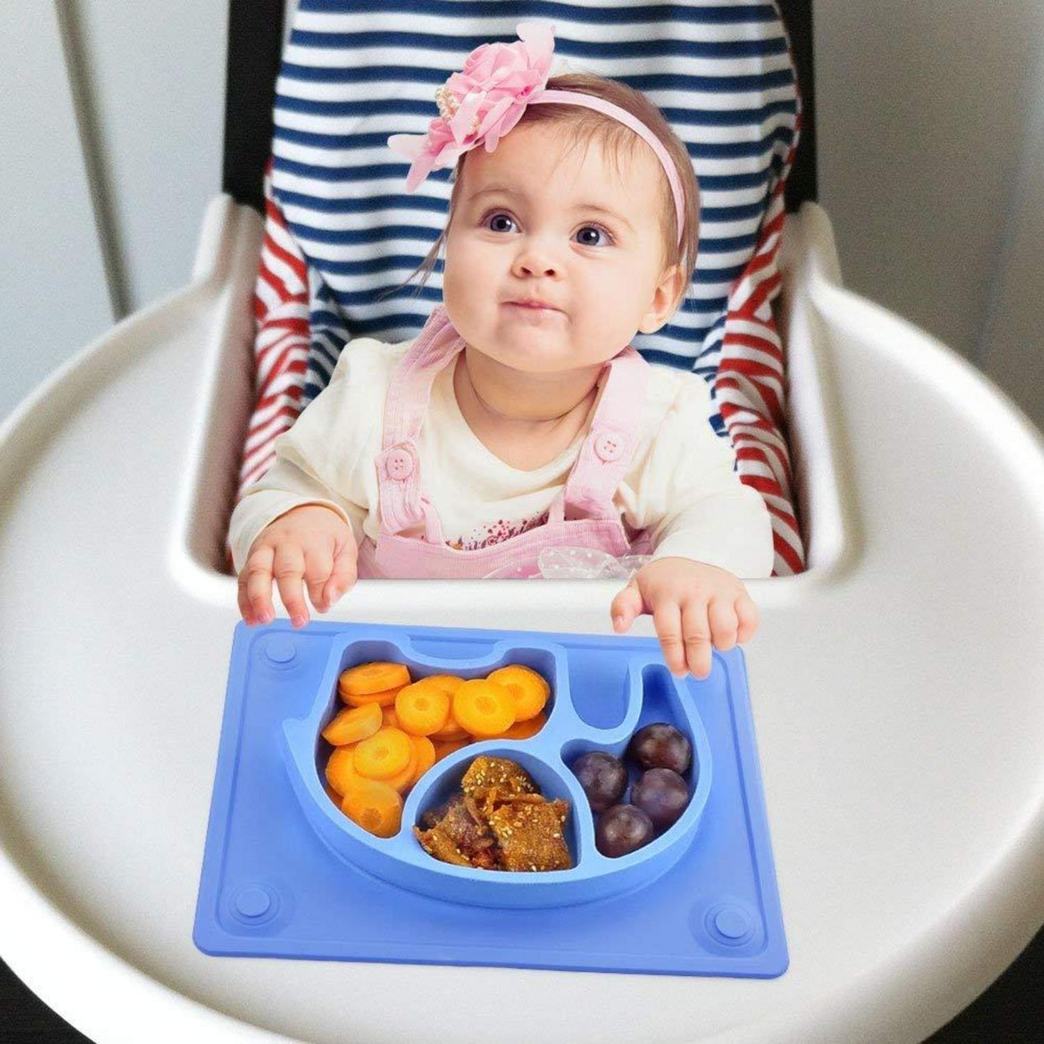 Baby Teller Silikon Rutschfester Tischset für Kinder Hochstuhl
