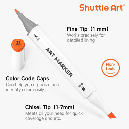 Dual Tip Alkohol Marker Set, 88 lebendige