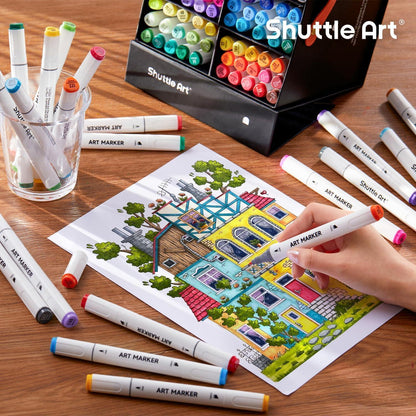 Dual Tip Alkohol Marker Set, 88 lebendige