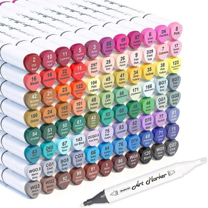 88 bunte Alkohol Marker Set, doppelseitige Stifte für Zeichnen