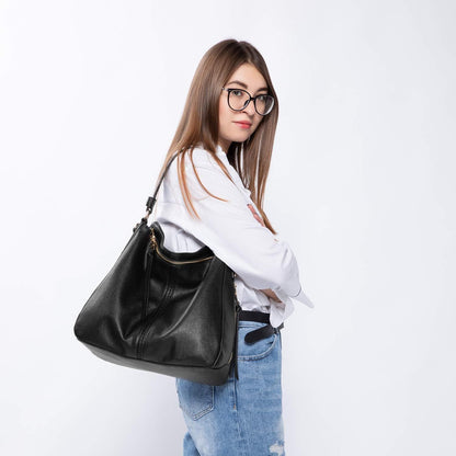Damen Handtasche Lederimitat Umhängetasche Designer Hobo Quasten