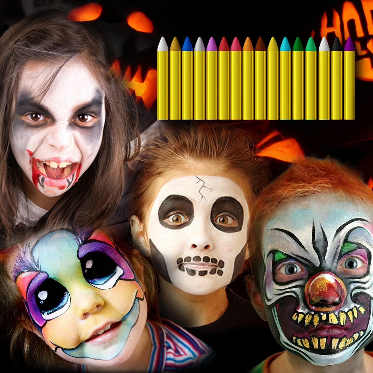 Schminkstifte Set 16 Farben Kinderschminke Fasching Halloween