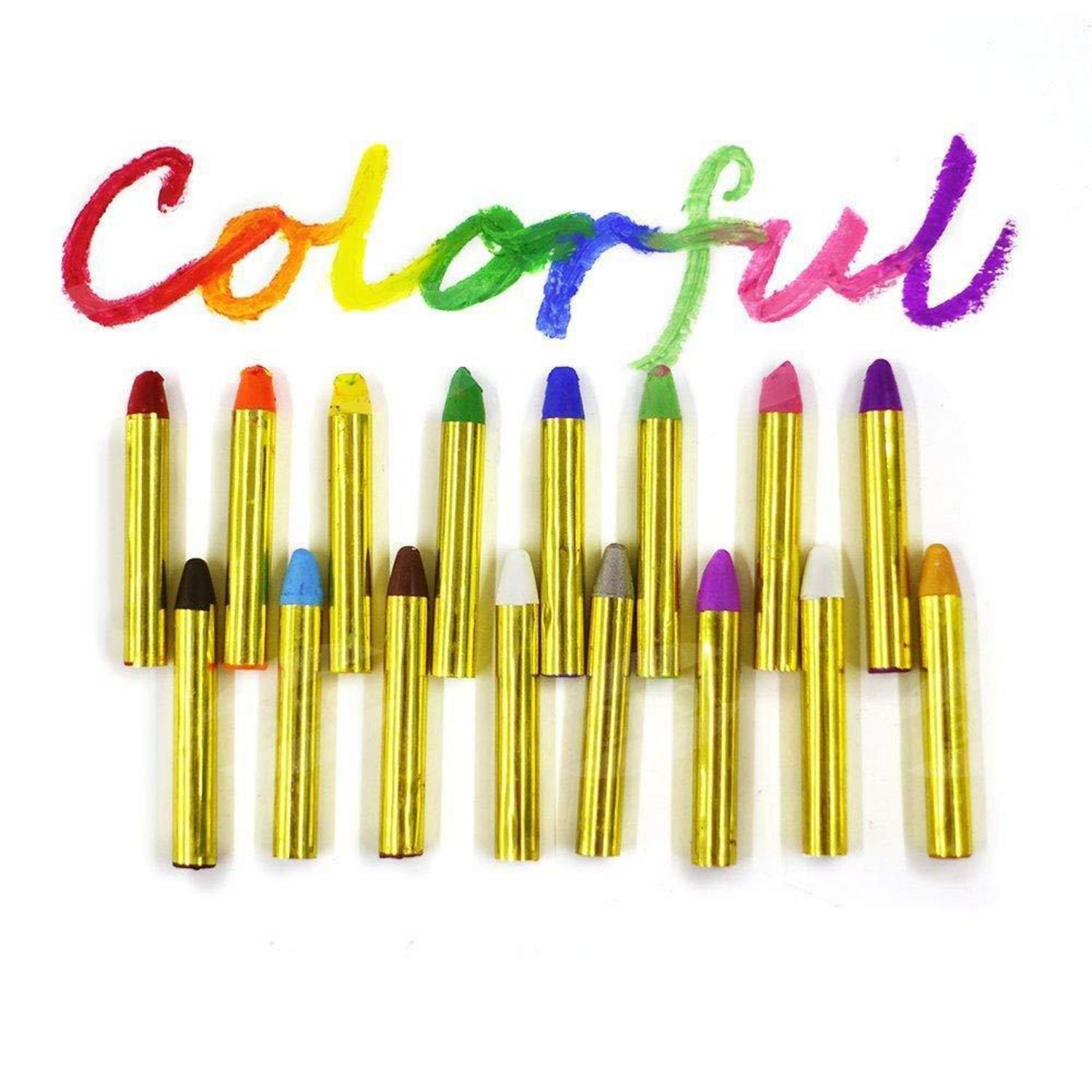 Schminkstifte 16 Farben Kinderschminke Set Schminkpalette Halloween Fasching Kinder
