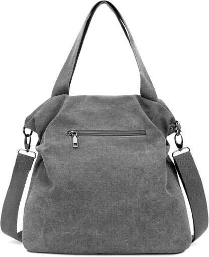 Myhozee Damen Canvas Umhängetasche Crossover Bag Strandtasche