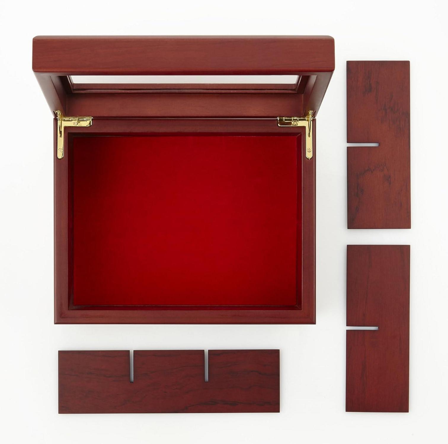 Teebox Holz 6 Fächer Aufbewahrung Teebeuteln Sichtfenster wasserdicht