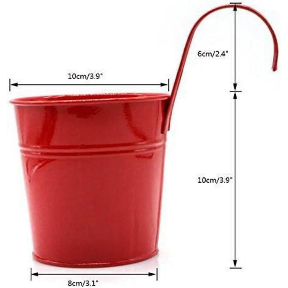 Hängende Blumentöpfe Metall bunt 10cm - 10er Set