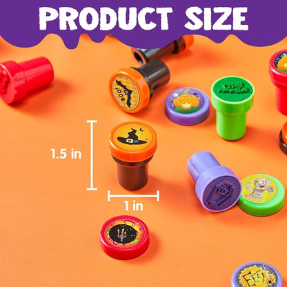 Halloween Stempel Set Kinder Selbstfärbend 50 Stück mit 25