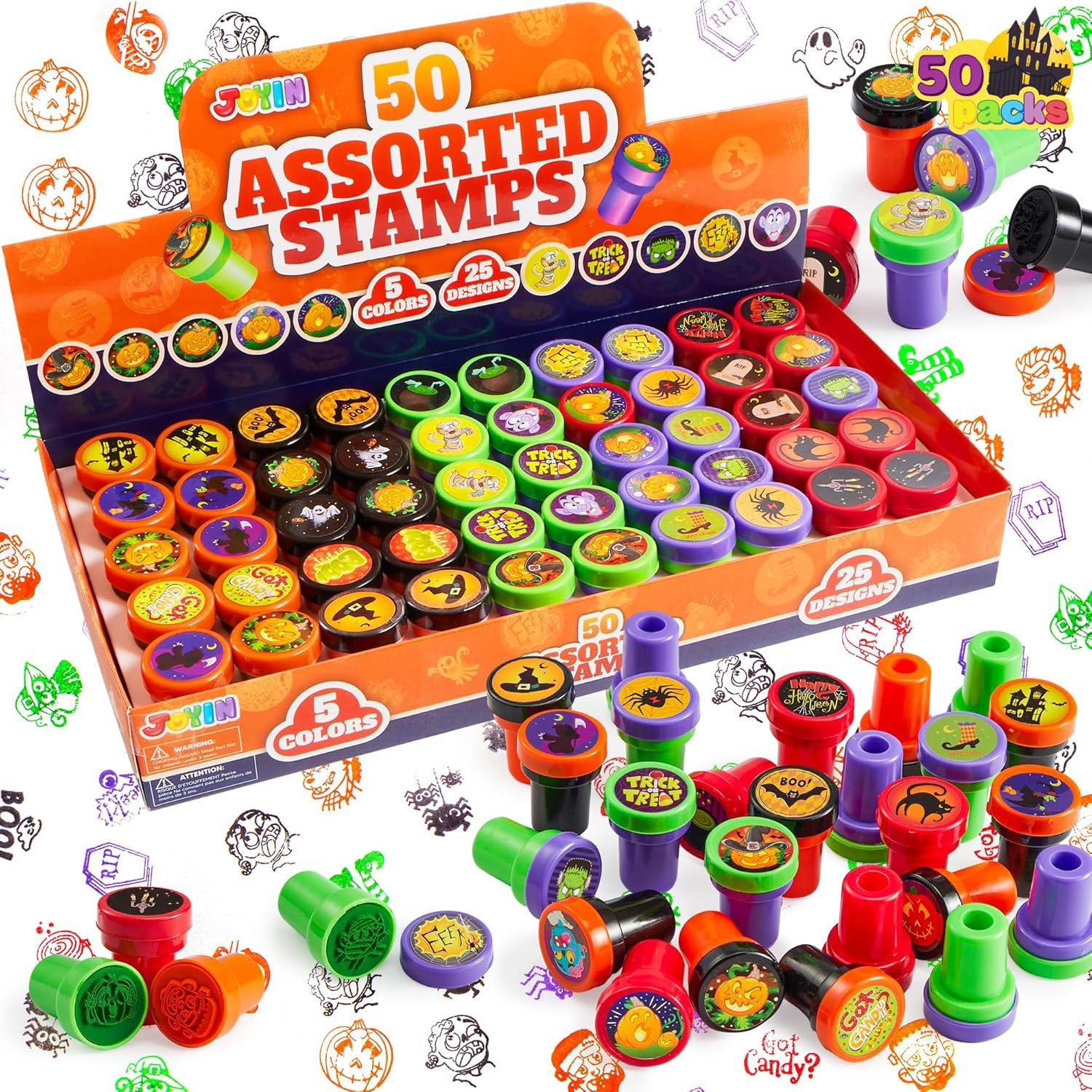 Halloween Stempel Set Kinder Selbstfärbende Stempelset 50 Stück