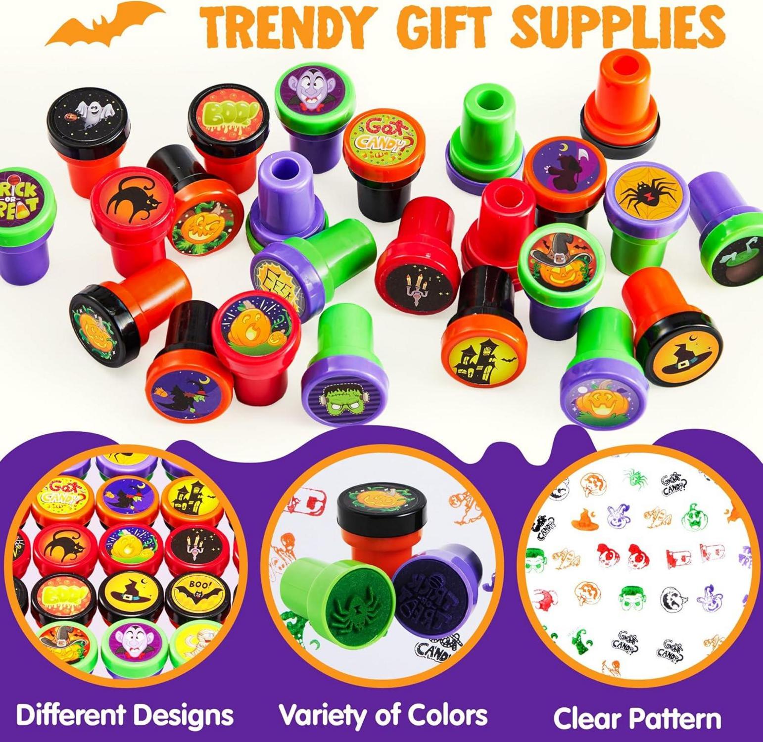 Halloween Stempel Set Kinder Selbstfärbende Stempelset 50 Stück