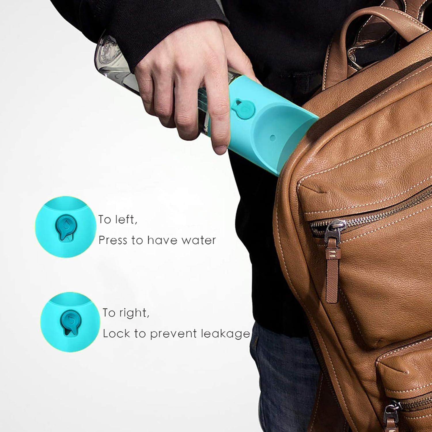 Hundetrinkflasche für unterwegs Leckdicht 400ml Blau, BPA-frei