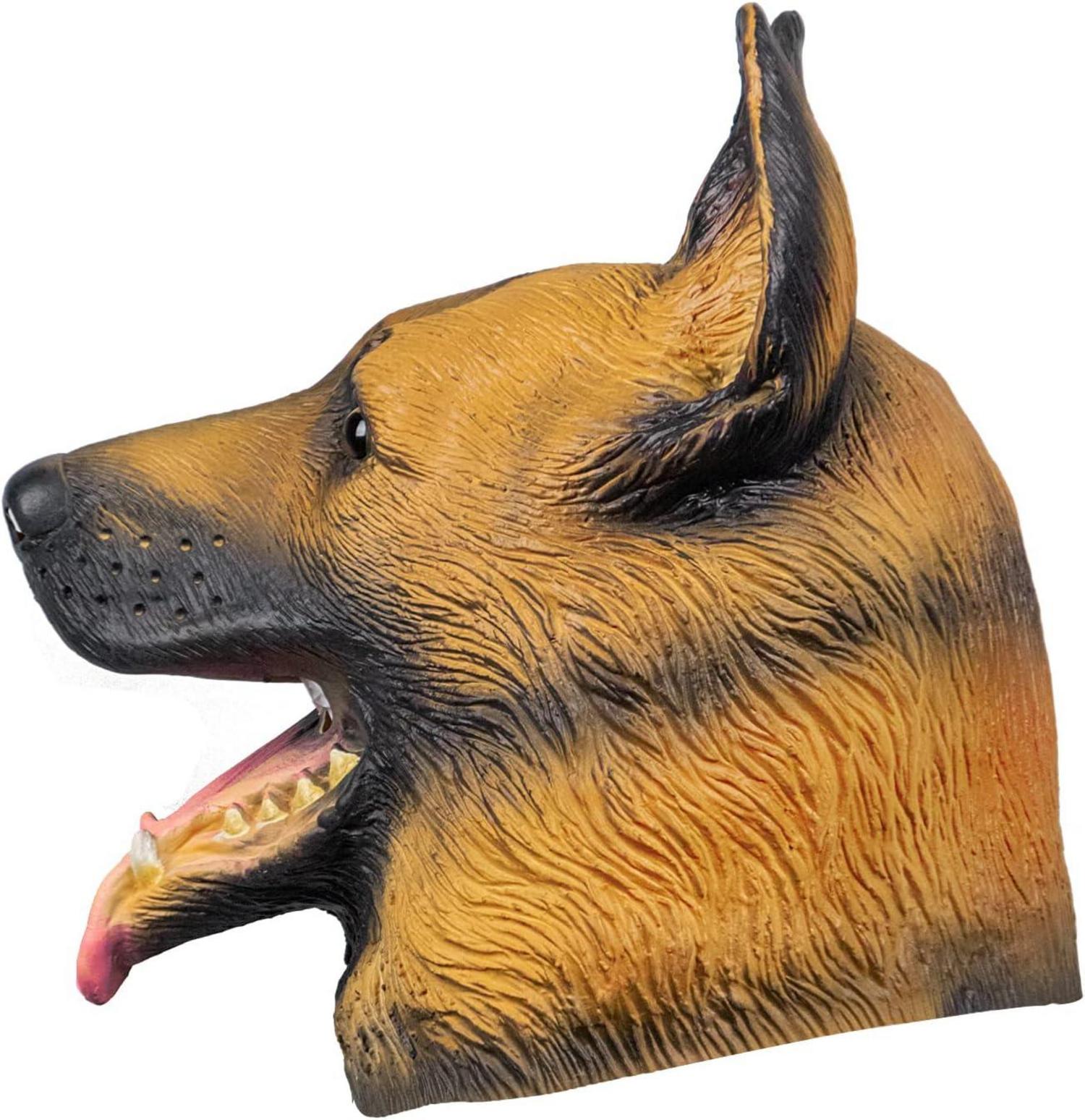 molezu Shepherd Hund Maske Halloween Latex Party Cosplay Erwachsene Unisex