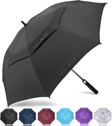 Regenschirm Sturmfest Groß Black Golf Umbrella Auf-Zu-Automatik