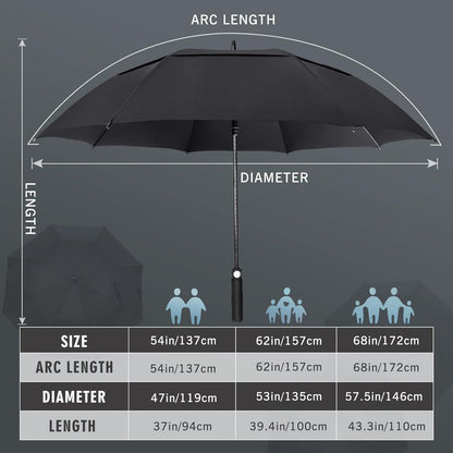 ZOMAKE Regenschirm Sturmfest Groß Golf Umbrella