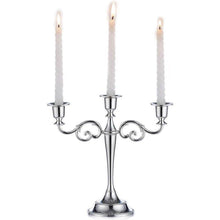 Moderne Silber Aluminium Kerzenständer 3-armig 11x27cm deco