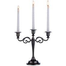 Aluminum Kerzenständer Schwarz Glänzend 3-Armig 11*27cm